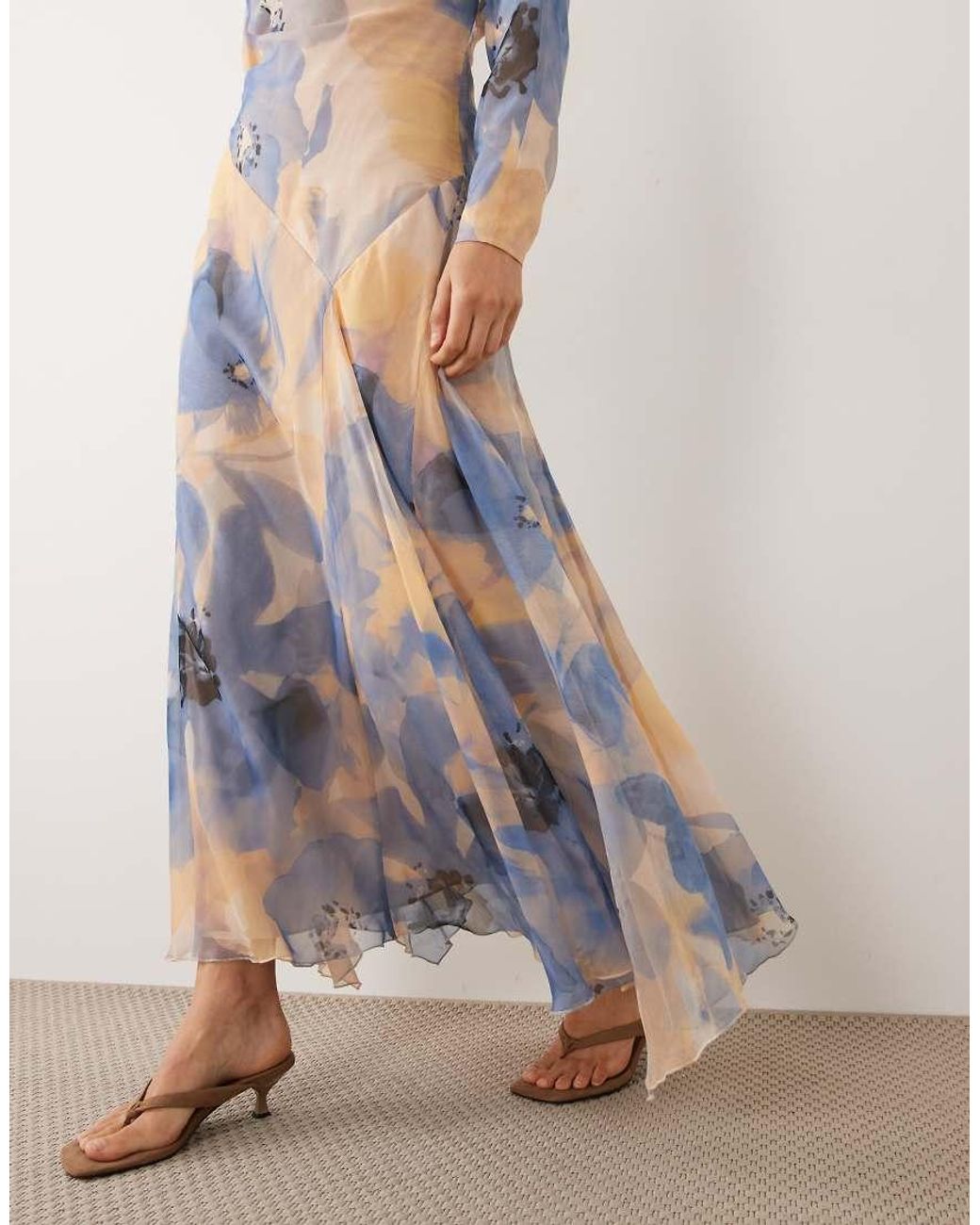 ASOS White High Neck Maxi Dress With Asymmetric Waist