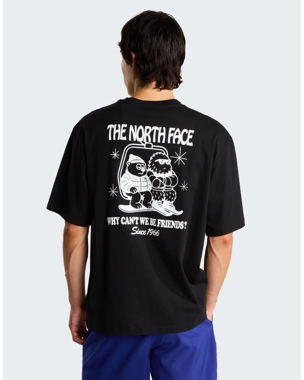 The North Face Black M Let's Be Buddies Oversized Ss Tee for men