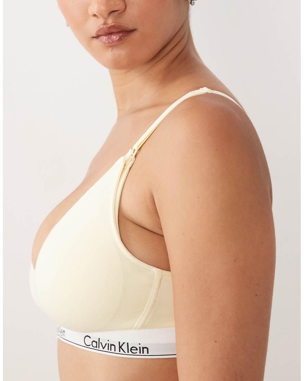 Calvin Klein White Icon Cotton Modal Lightly Lined Maternity Bra