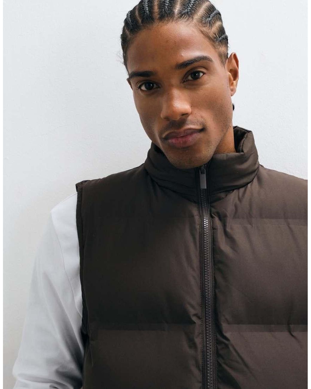 New Look Blue Puffer Gilet for men