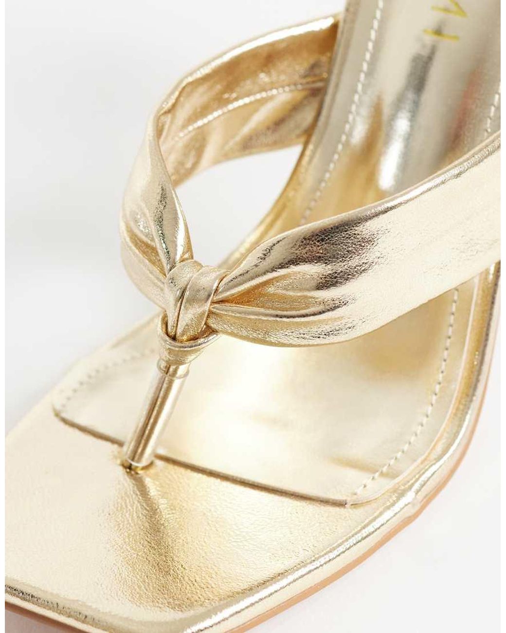 SIMMI Natural Simmi London Solea Toe Post Heeled Sandals