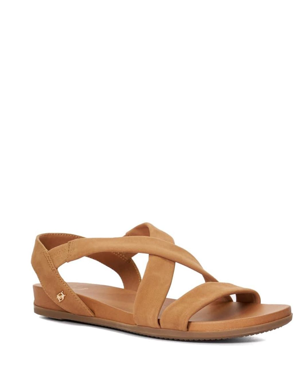 Dune Brown Landies Flat Sandals
