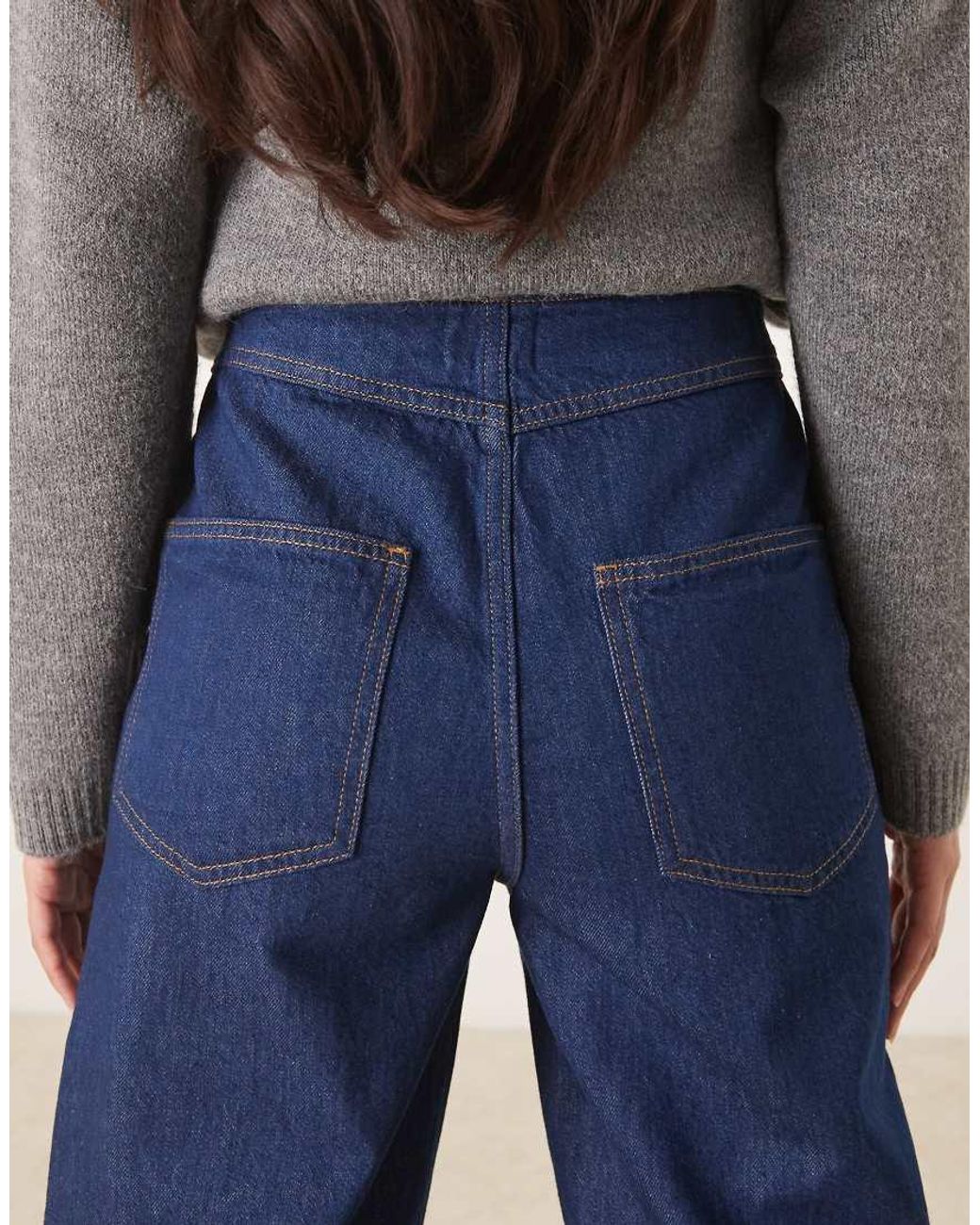 ASOS Blue Low Rise Clean Waistband Jeans
