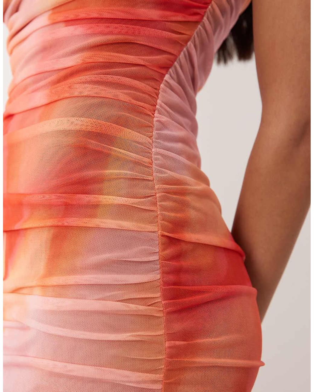 Bardot Pink Stephanie Strapless Mesh Maxi Dress With Metal Hardware