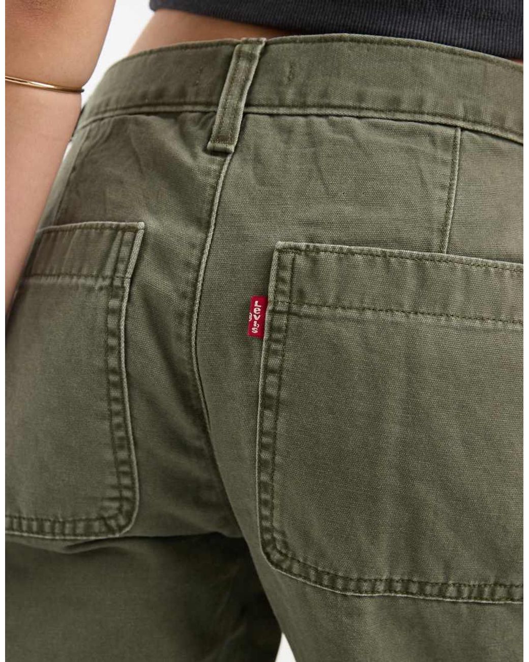 Levi's Green Superlow Loose Cargo Trousers
