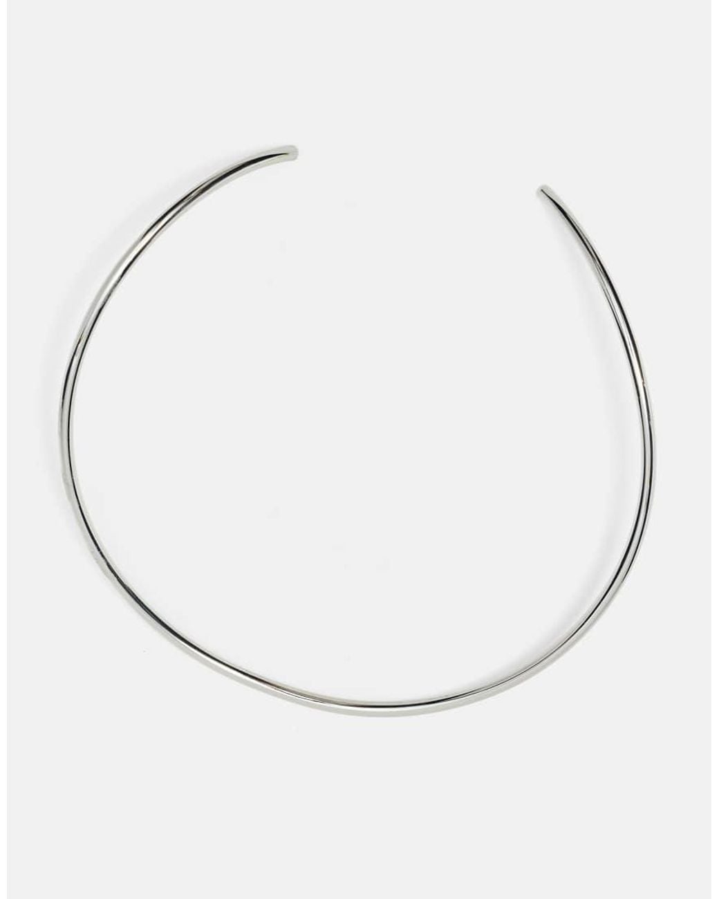 Pull&Bear Blue Metallic Choker Necklace