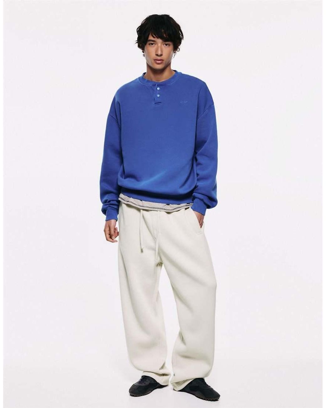 Pull&Bear Baggy Joggingbroek in het White voor heren