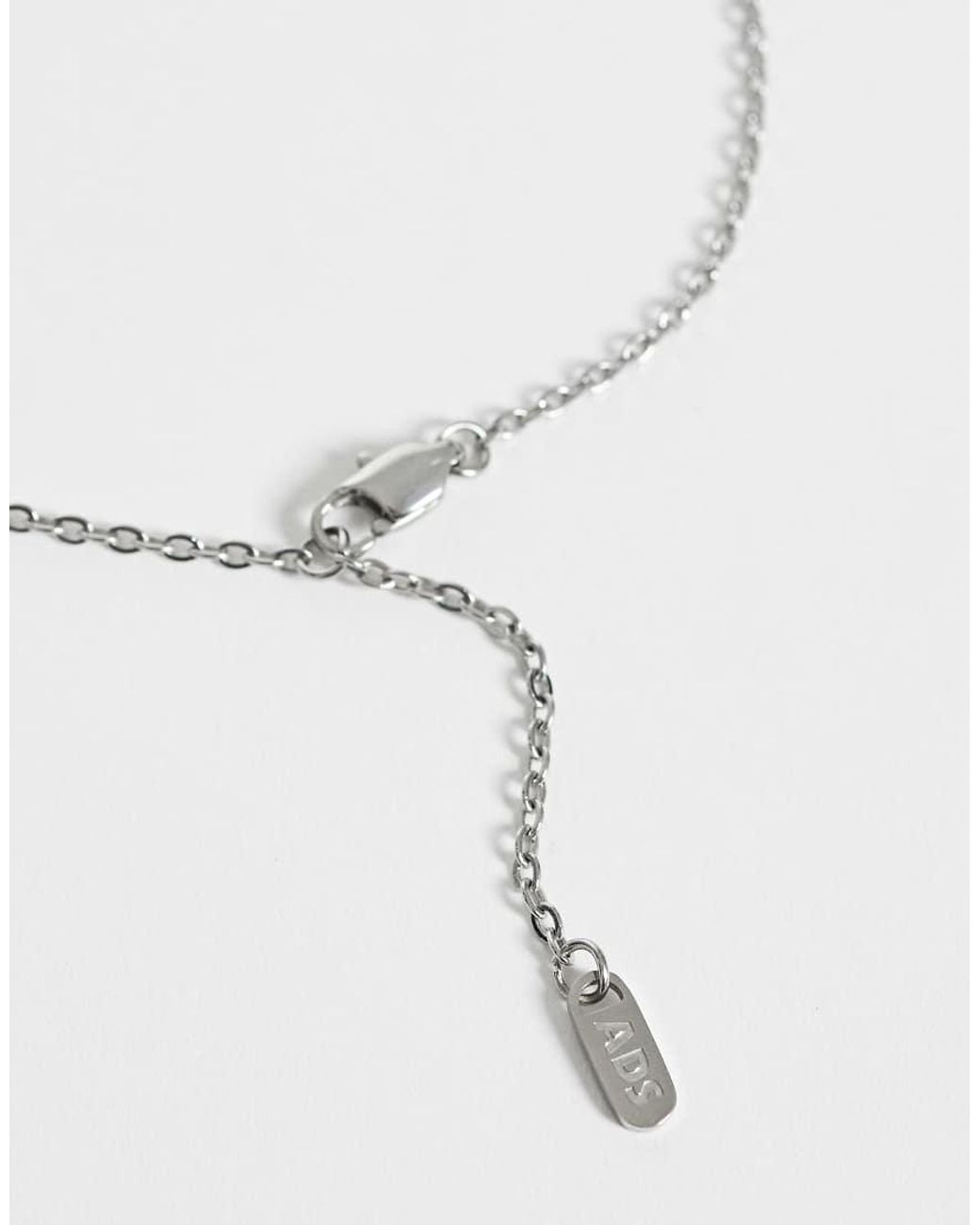 ASOS White Waterproof Stainless Steel Abstract Star Pendant Necklace for men