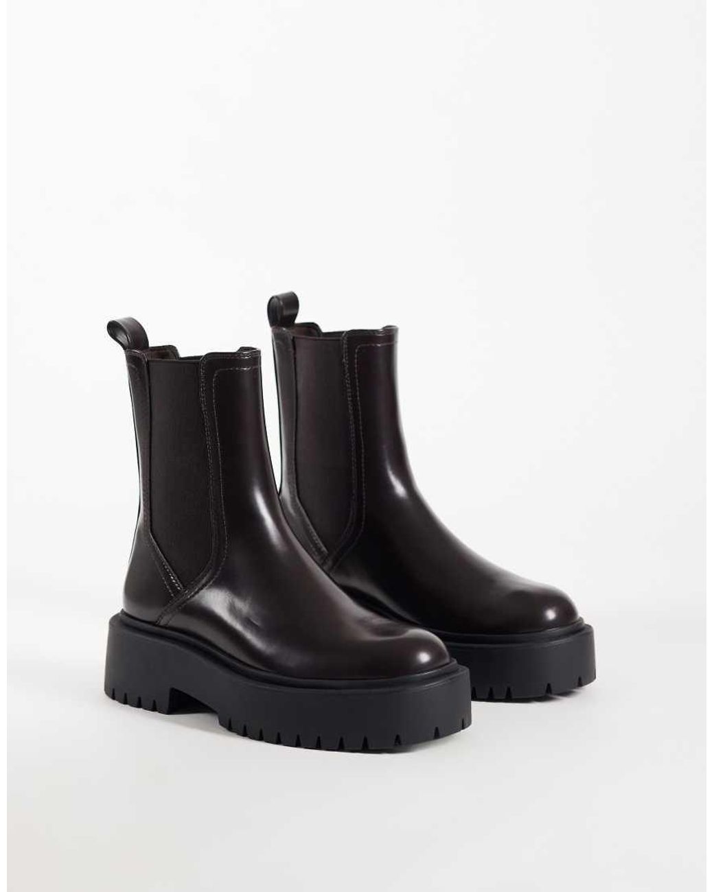 ASOS Black Ashton Chunky Chelsea Boots