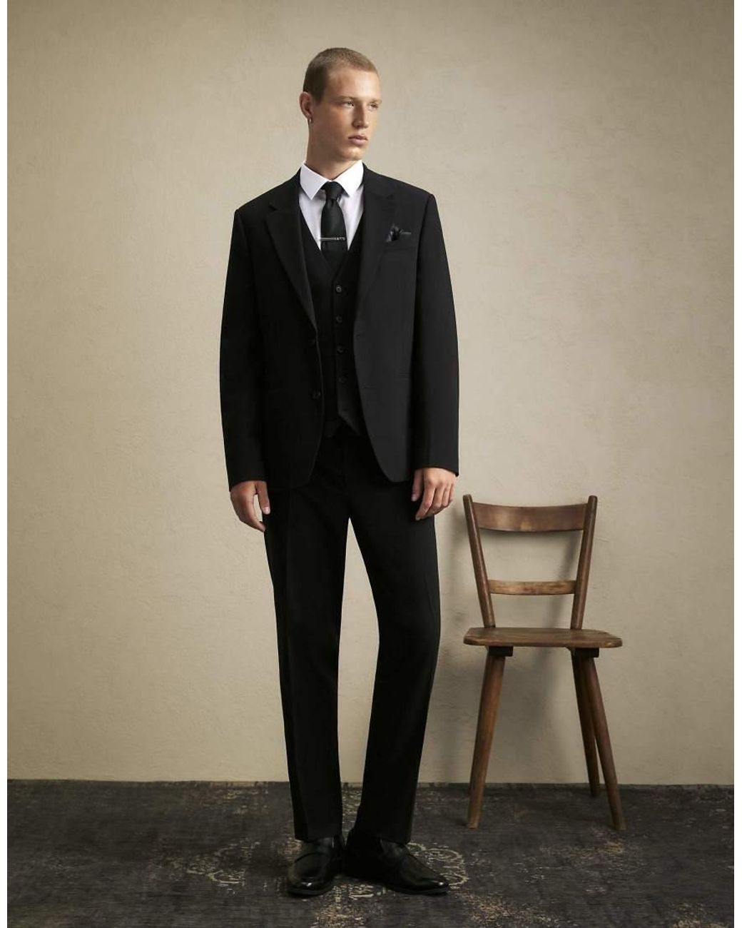 River Island Black Slim Fit Suit Jacket for men