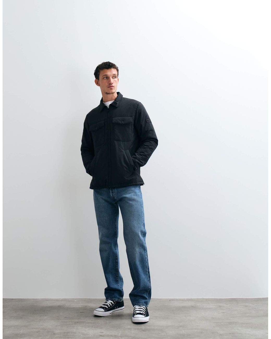 Barbour Gesteppte shacket in Black für Herren