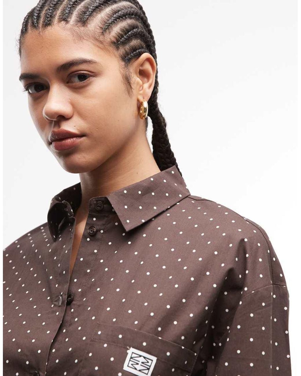 Noisy May Brown Oversized Shirt Co-ord