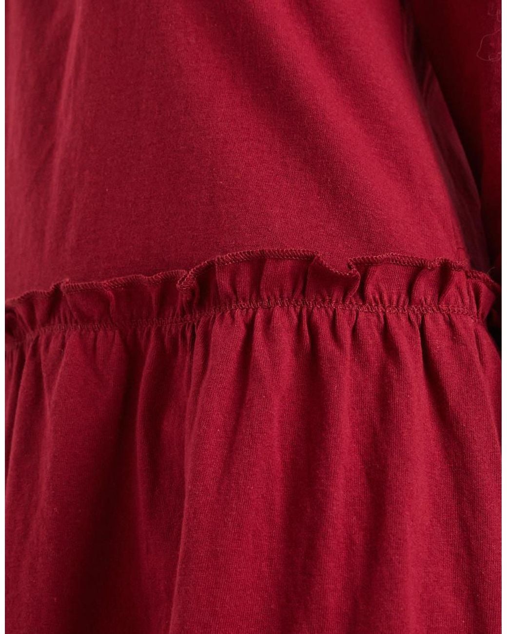 Miss Selfridge Red Ruffle Smock Mini Dress