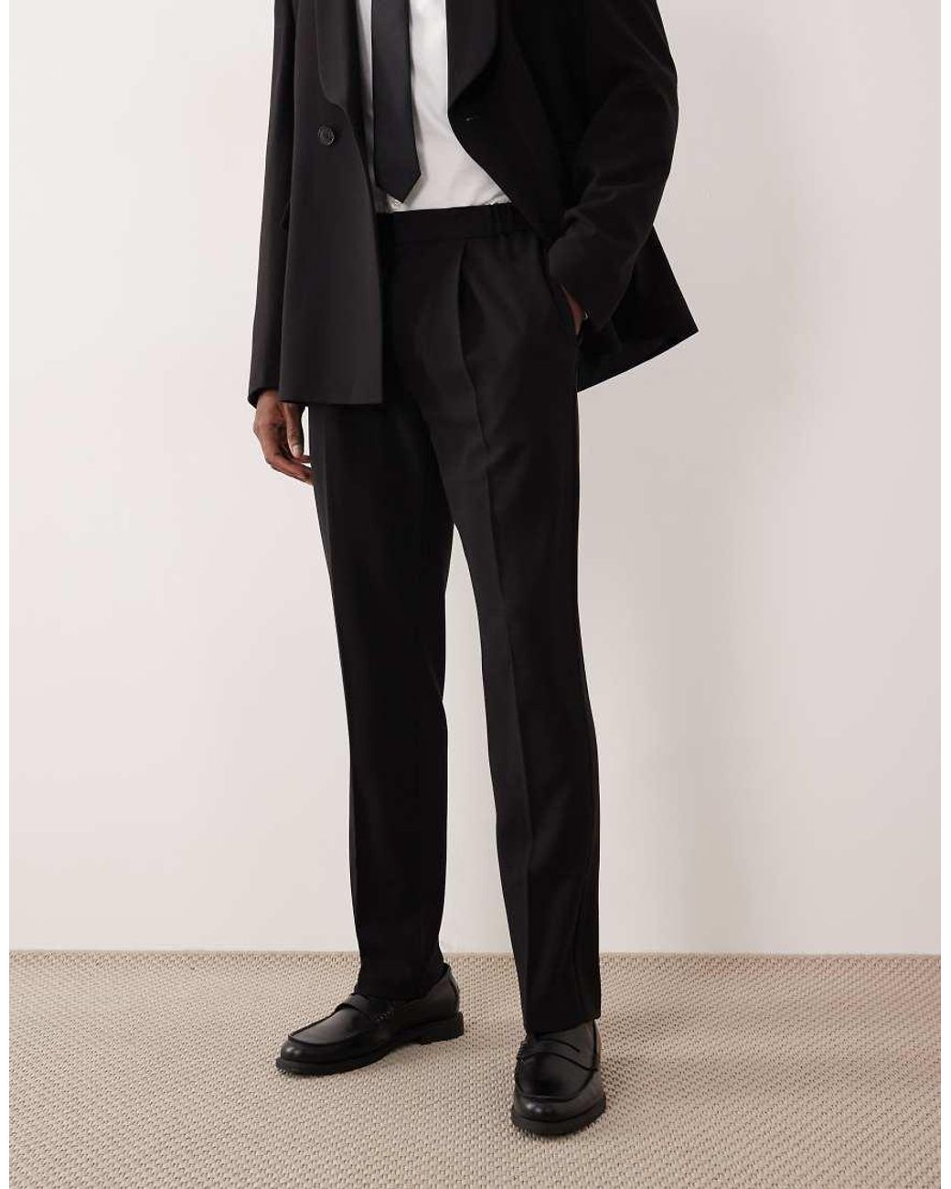 ASOS Black Slim Suit Trousers for men