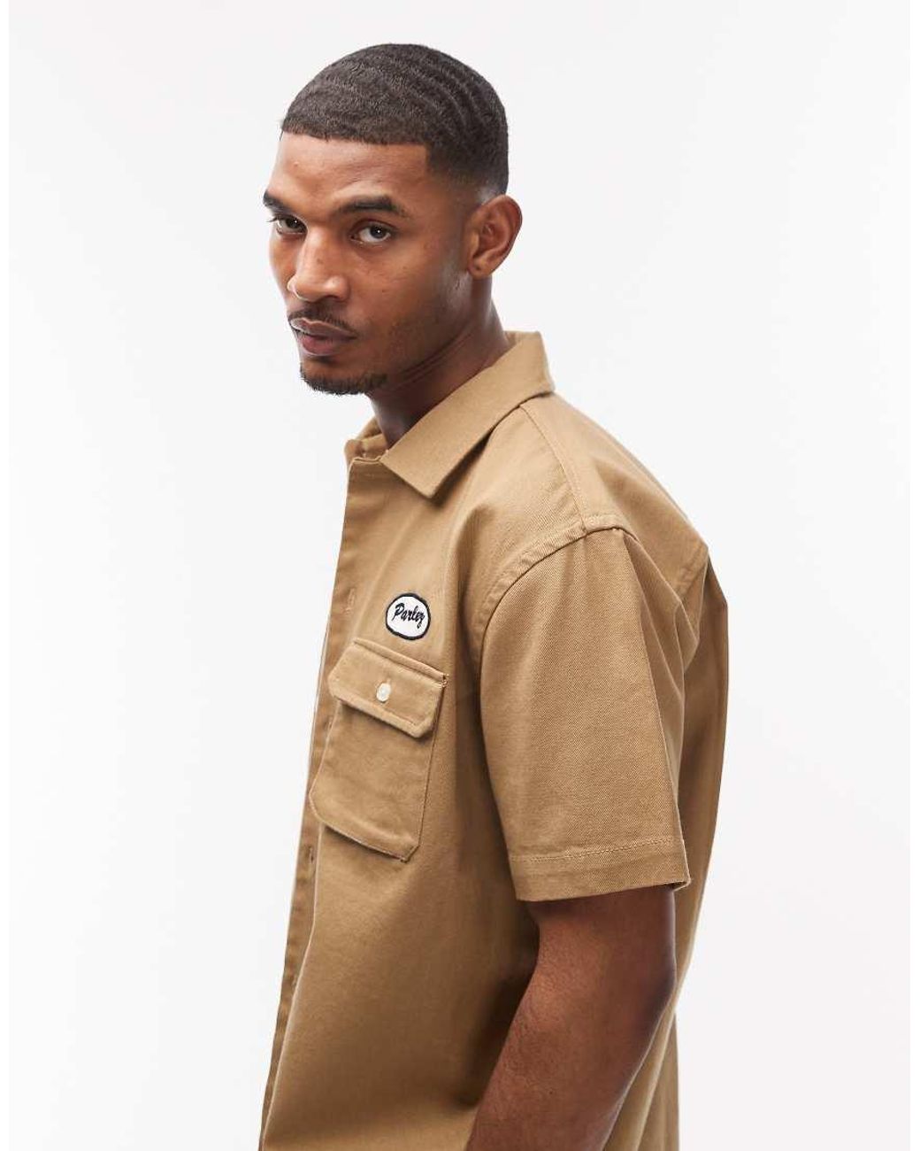Parlez Natural Jack Short Sleeve Back Print Shirt for men