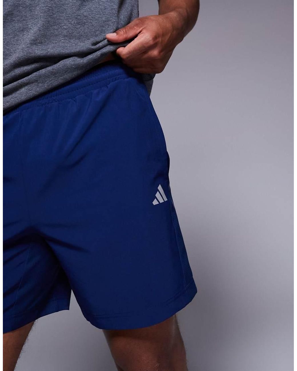 Adidas Originals Blue Adidas Training Tech Shorts for men