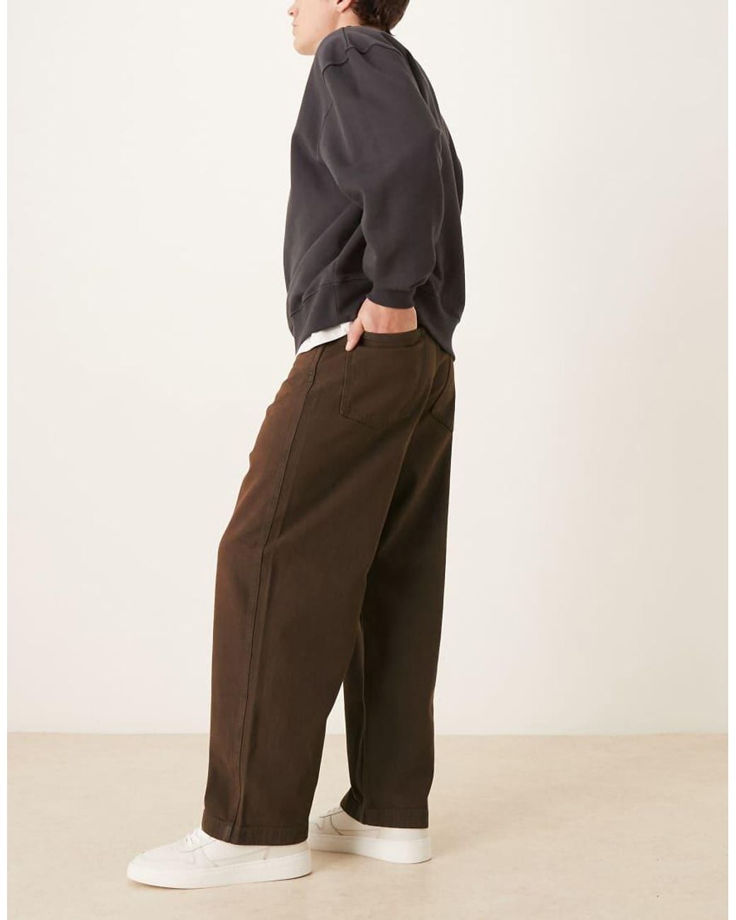 ASOS Brown Loose Jeans for men