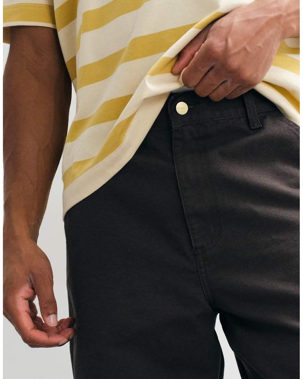 Carhartt Gray Single Knee Relaxed Fit Trousers for men