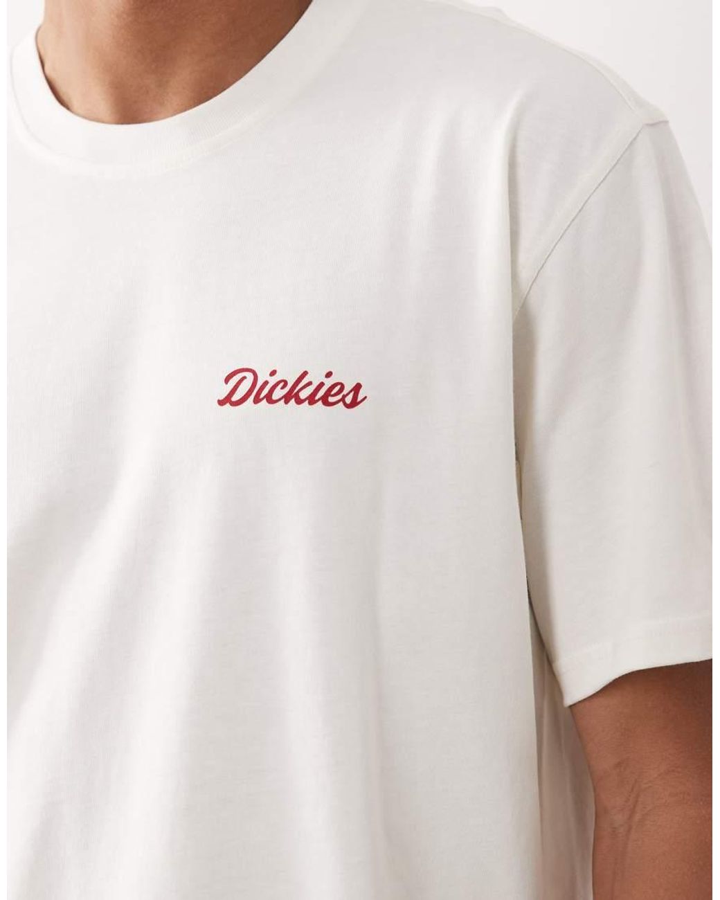 Dickies White Wellsville Backprint T-shirt for men
