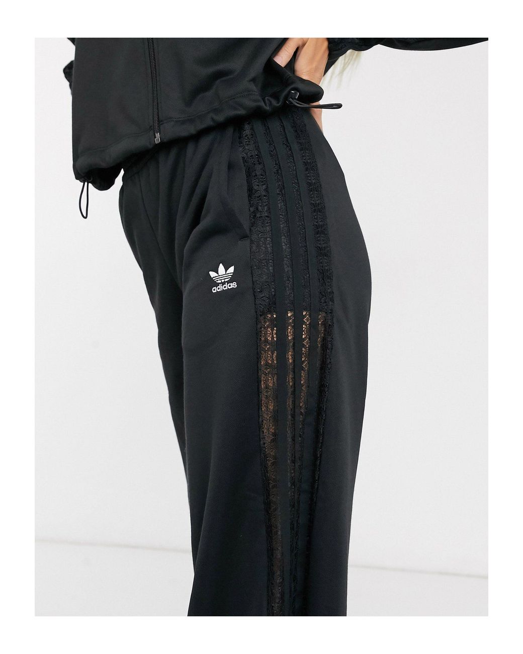 Bellista - Pantalon large avec empiècements en dentelle adidas Originals en  coloris Noir | Lyst