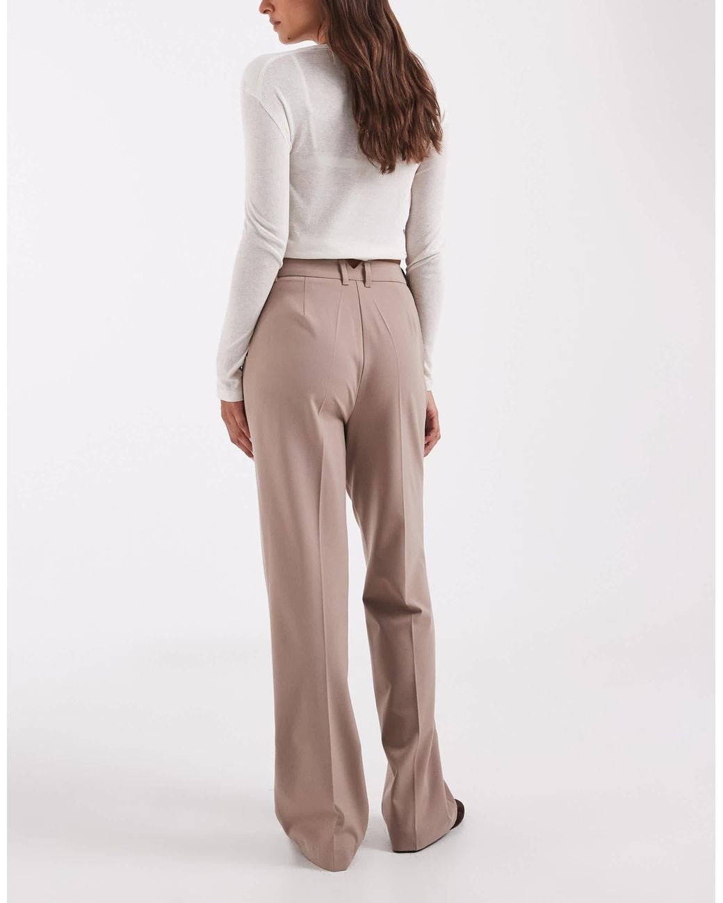 ASOS White Relaxed Straight Pants