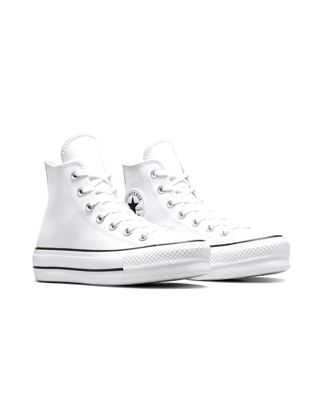 Converse White Chuck Taylor All Star Lift Hi Platform Trainers