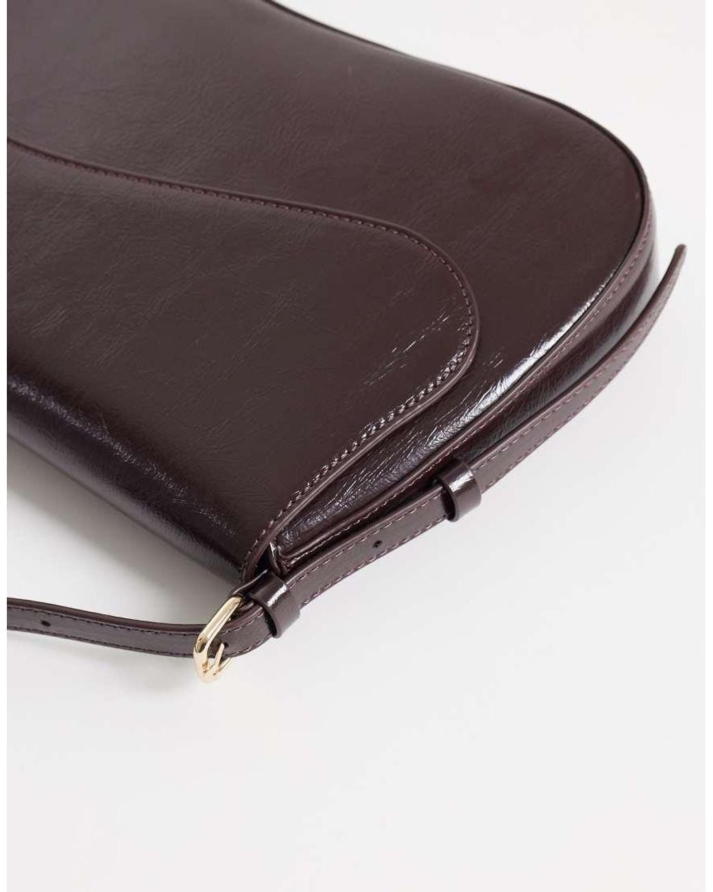 ASOS White Asymmetric Flap Shoulder Bag