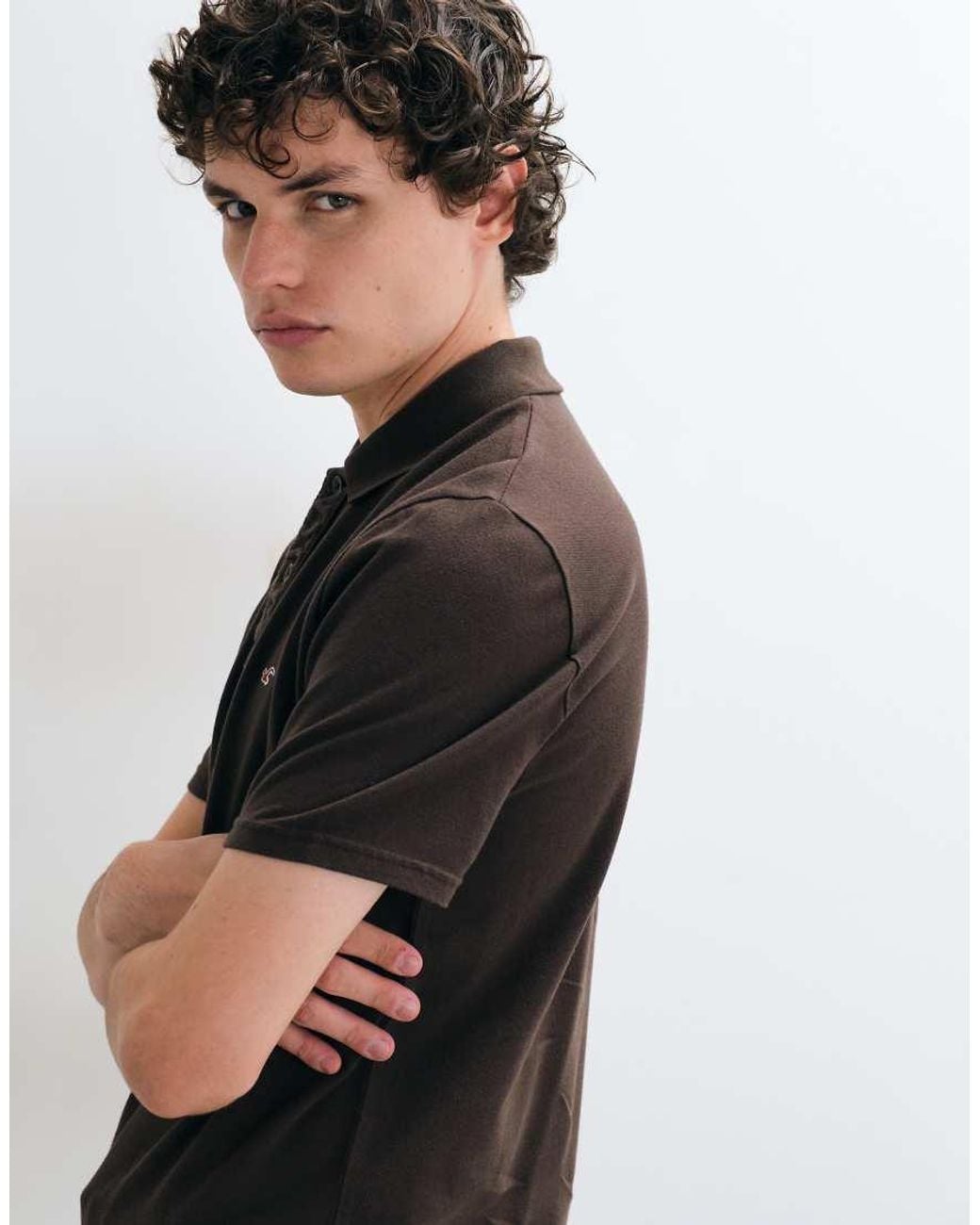 Hollister Black Icon Logo Slim Fit Polo for men