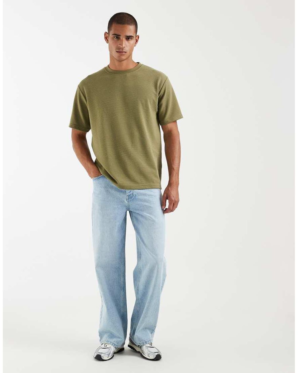 ASOS Green Heavyweight Relaxed T-shirt for men