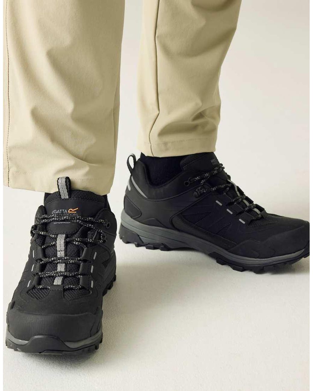 Regatta Black Breathable Water-Resistant Regen Low Shoes for men