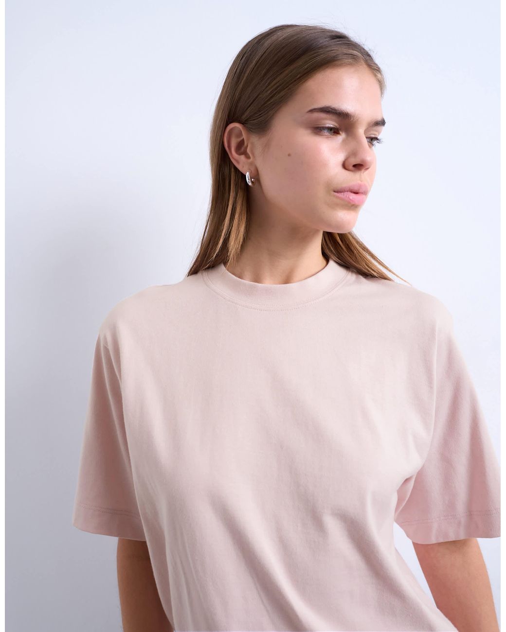 TOPSHOP Pink Premium Basic Short Sleeve Tee