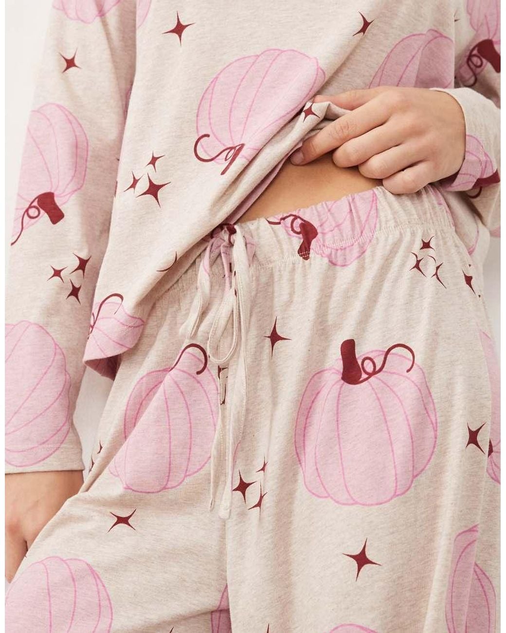 ASOS Pink Long Sleeve Pyjama Set
