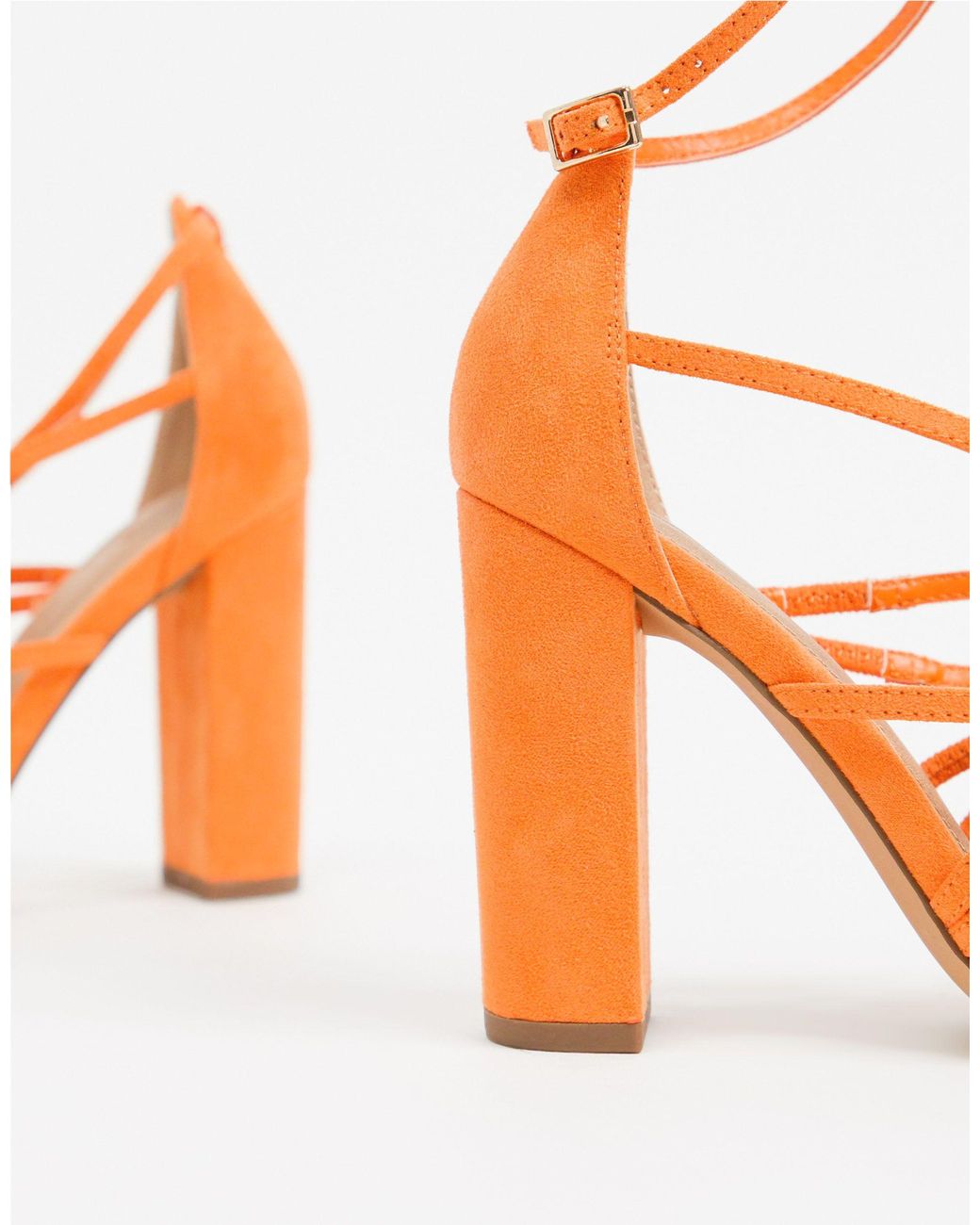 Pick me up - scarpe con tacco largo allacciate arancioni di ASOS in  Arancione | Lyst