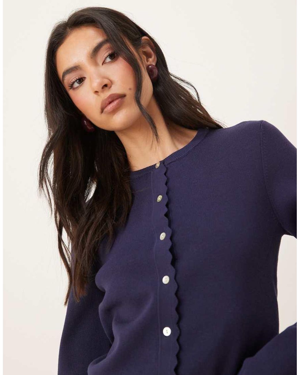 Nia Blue Roxie Co-Ord Button Up Cardigan