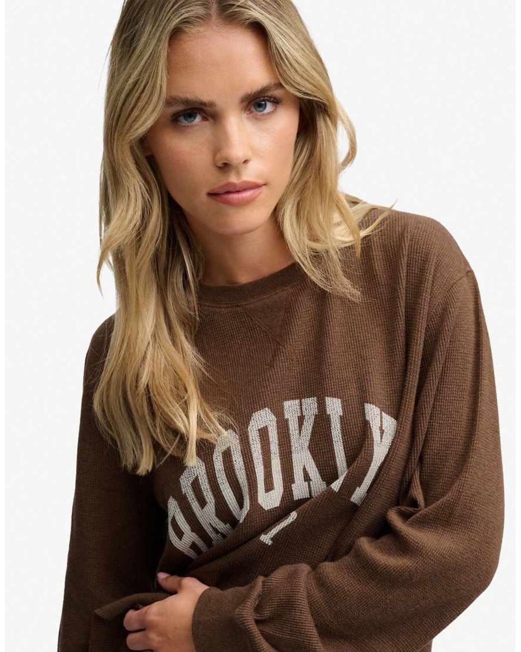 Superdry Brown Athletic Essential Graphic Long Sleeve Top