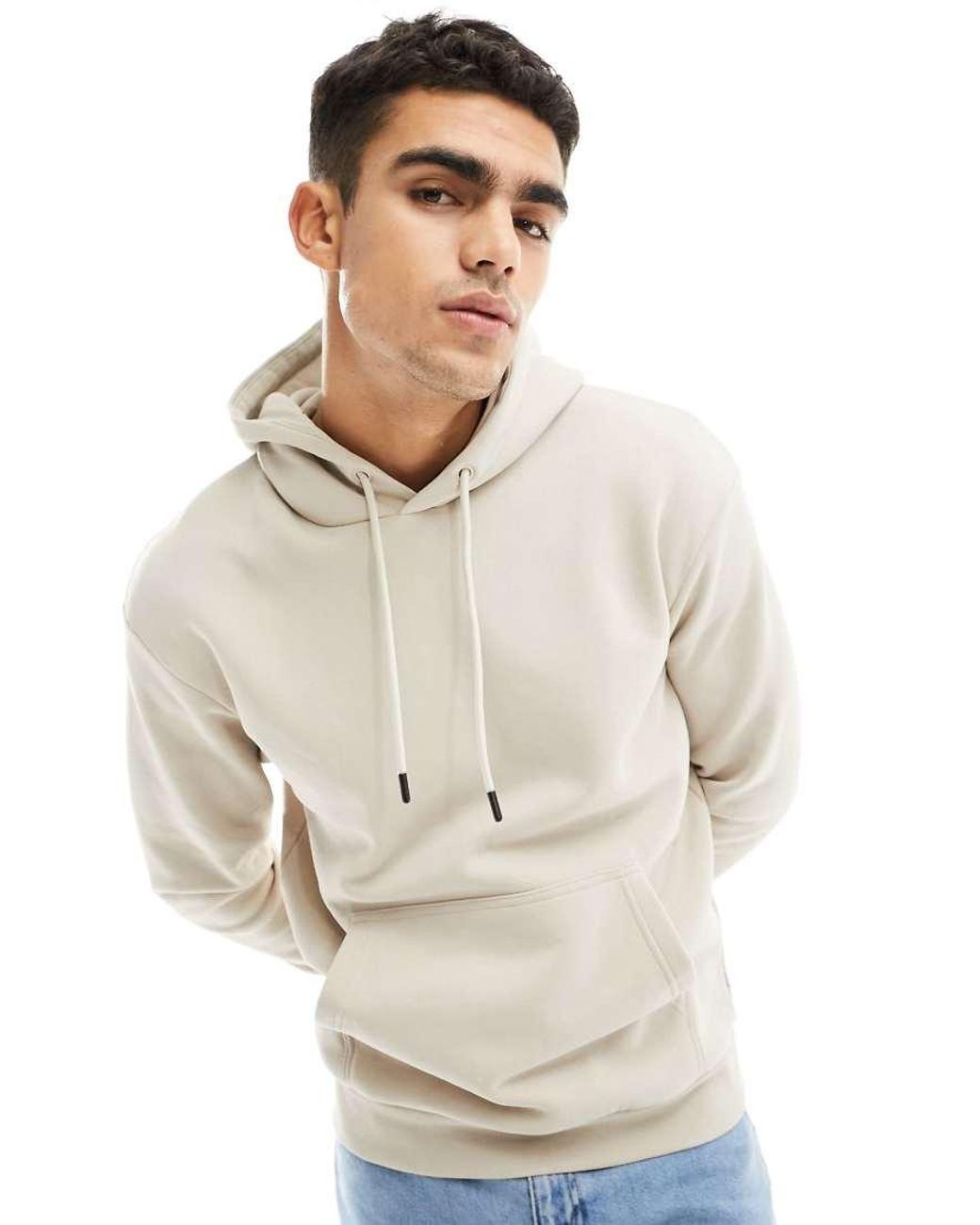 Jack & Jones White Oversized Hoodie for men