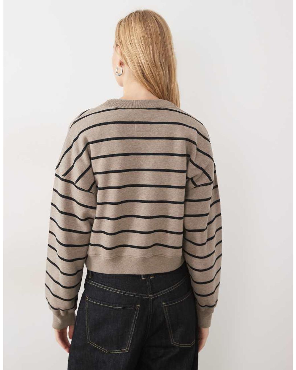 Abercrombie & Fitch Gray Boxy Sweat Cardigan