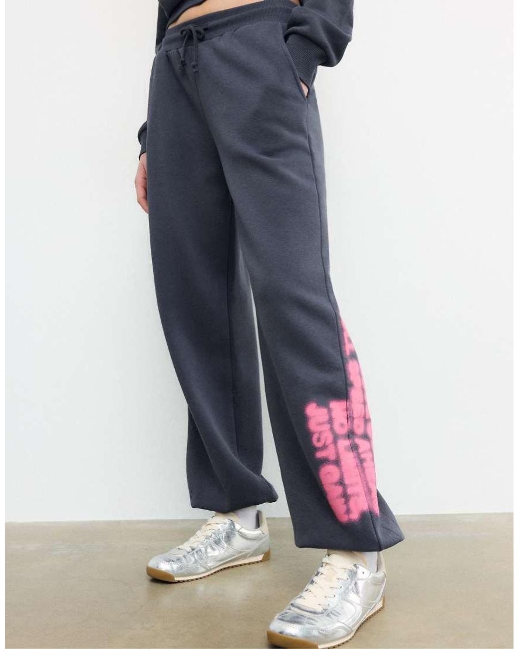 Stradivarius Blue baggy Positional jogger Trousers