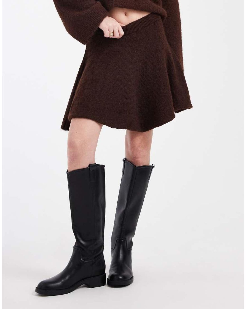 ASOS Brown Knitted Mini Skirt Co-Ord