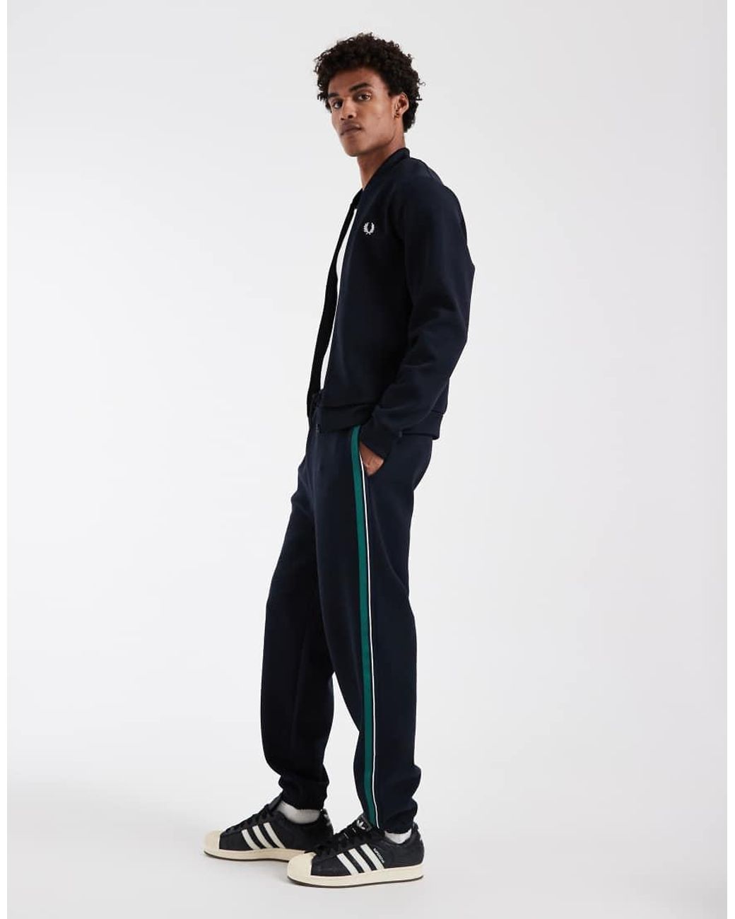 Fred Perry Blue Stripe Tape Co-Ord Track Pant for men