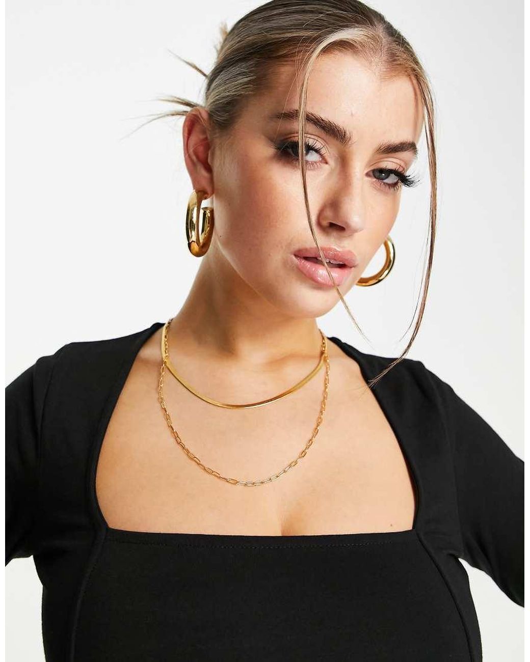 ASOS Black Square Neck Crop Top With Seam Detail