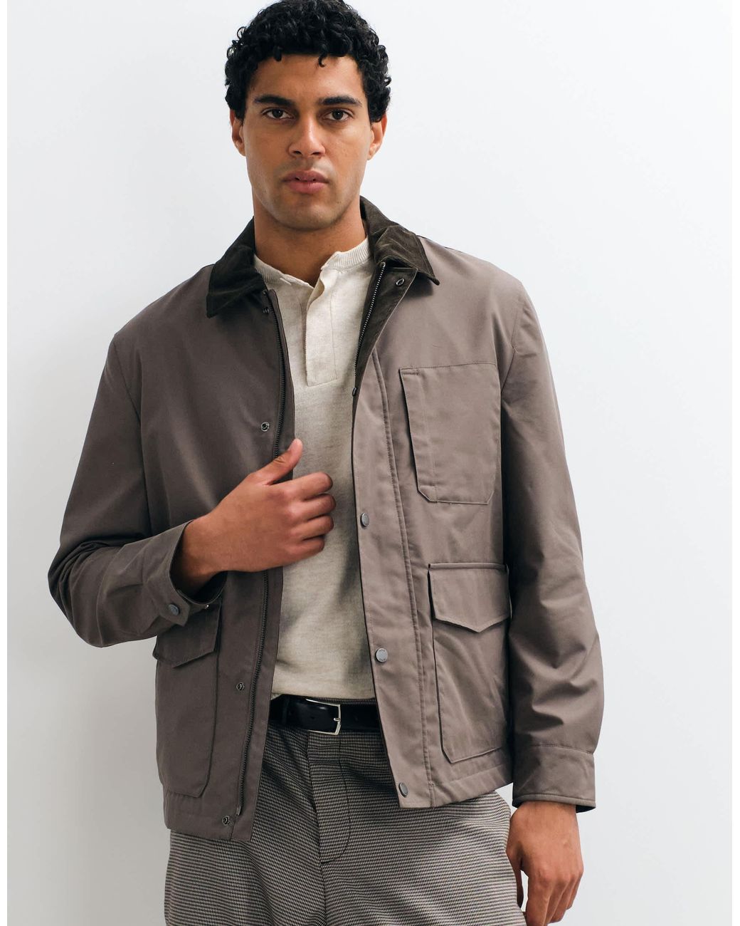 Parka e Mango pour homme en coloris Gray
