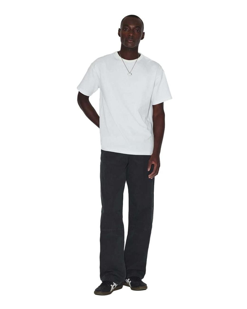 Dr. Denim White Trooper Plain Crew Neck T-Shirt