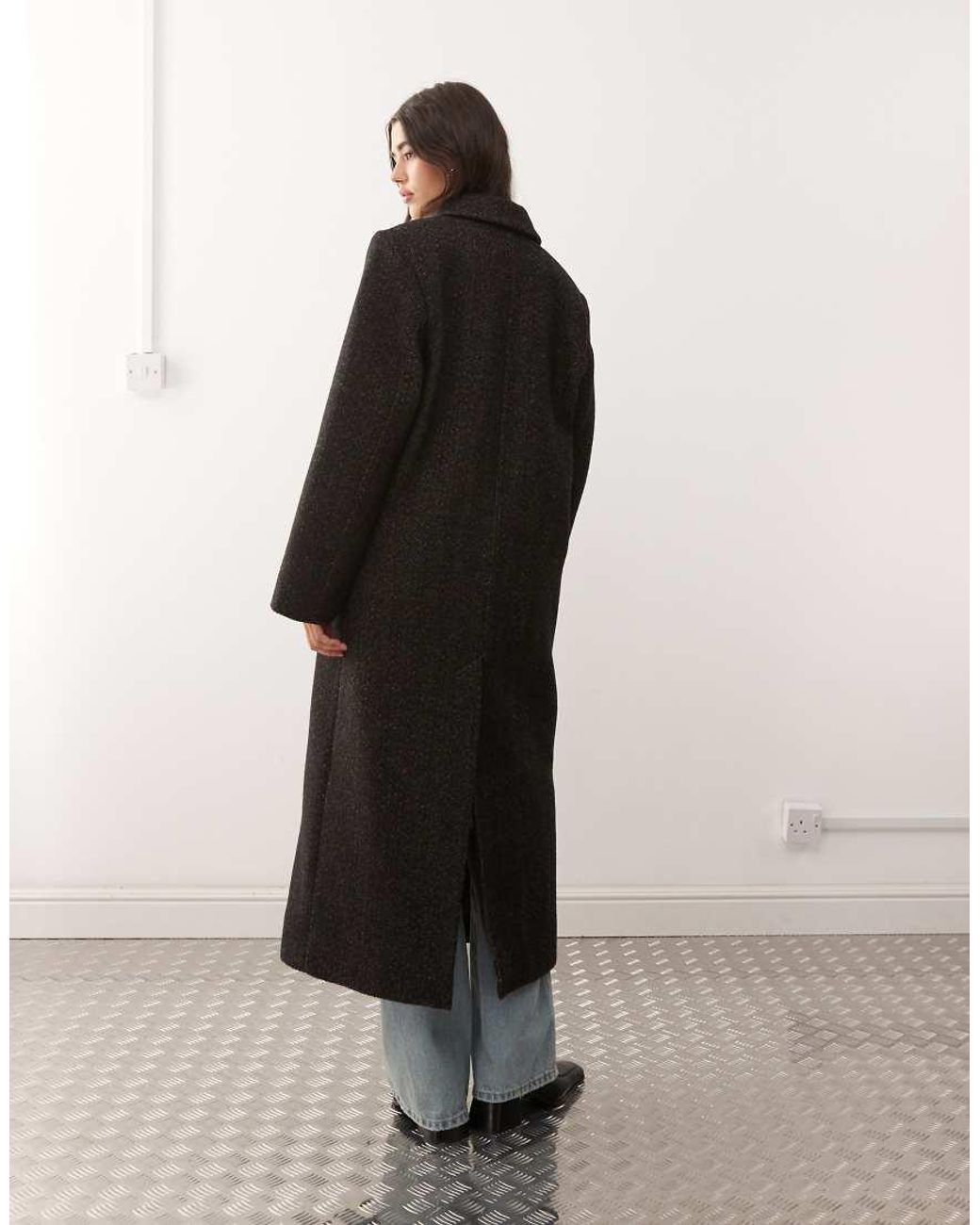 Weekday Gray Logan Wool Blend Oversized Coat