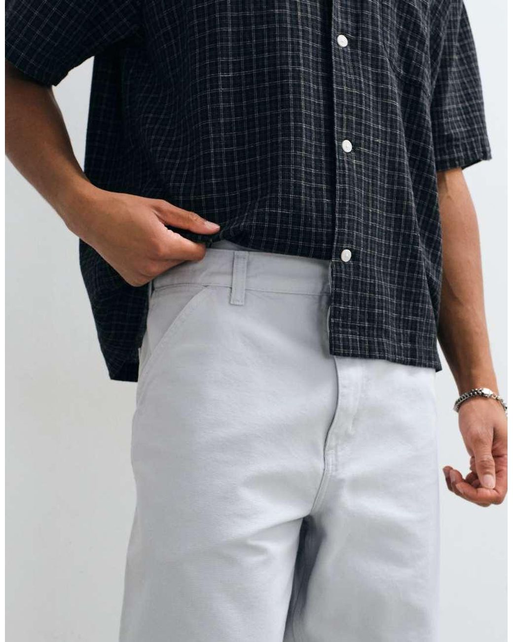 Carhartt Blue Single Knee Loose-Fit Carpenter Trousers for men
