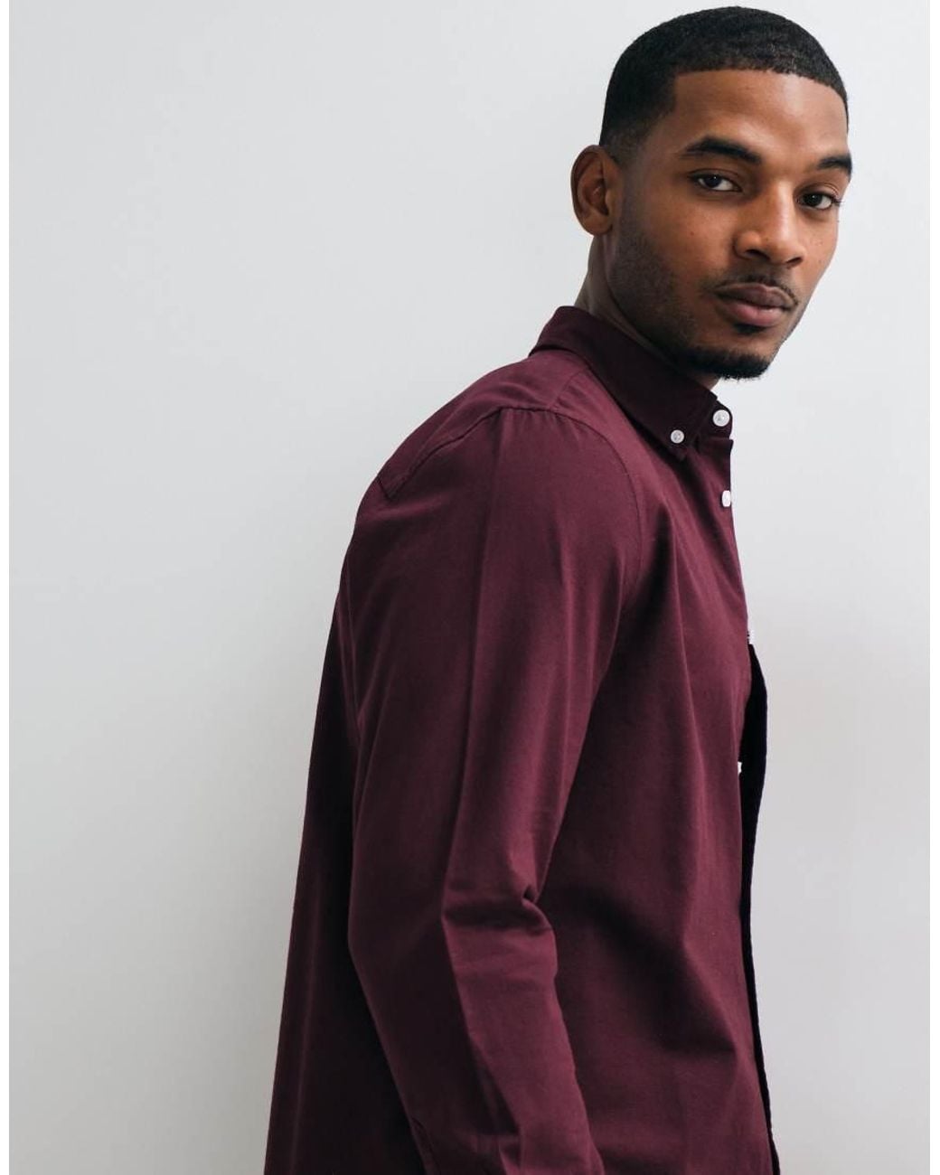 ASOS Purple Regular Fit Oxford Shirt for men