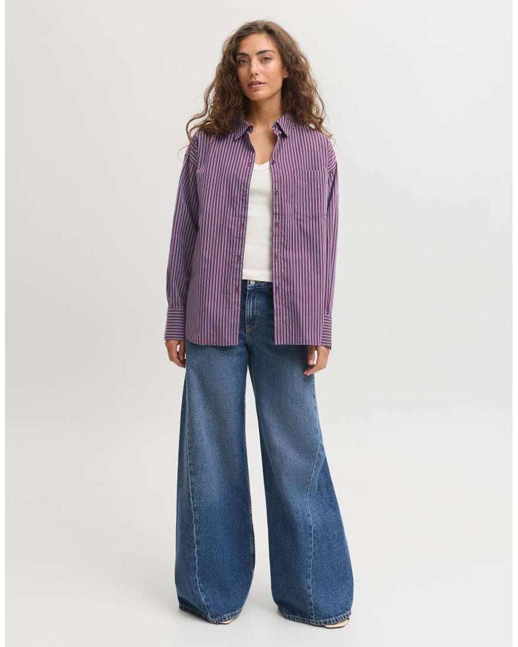 JJXX Purple Poplin Shirt