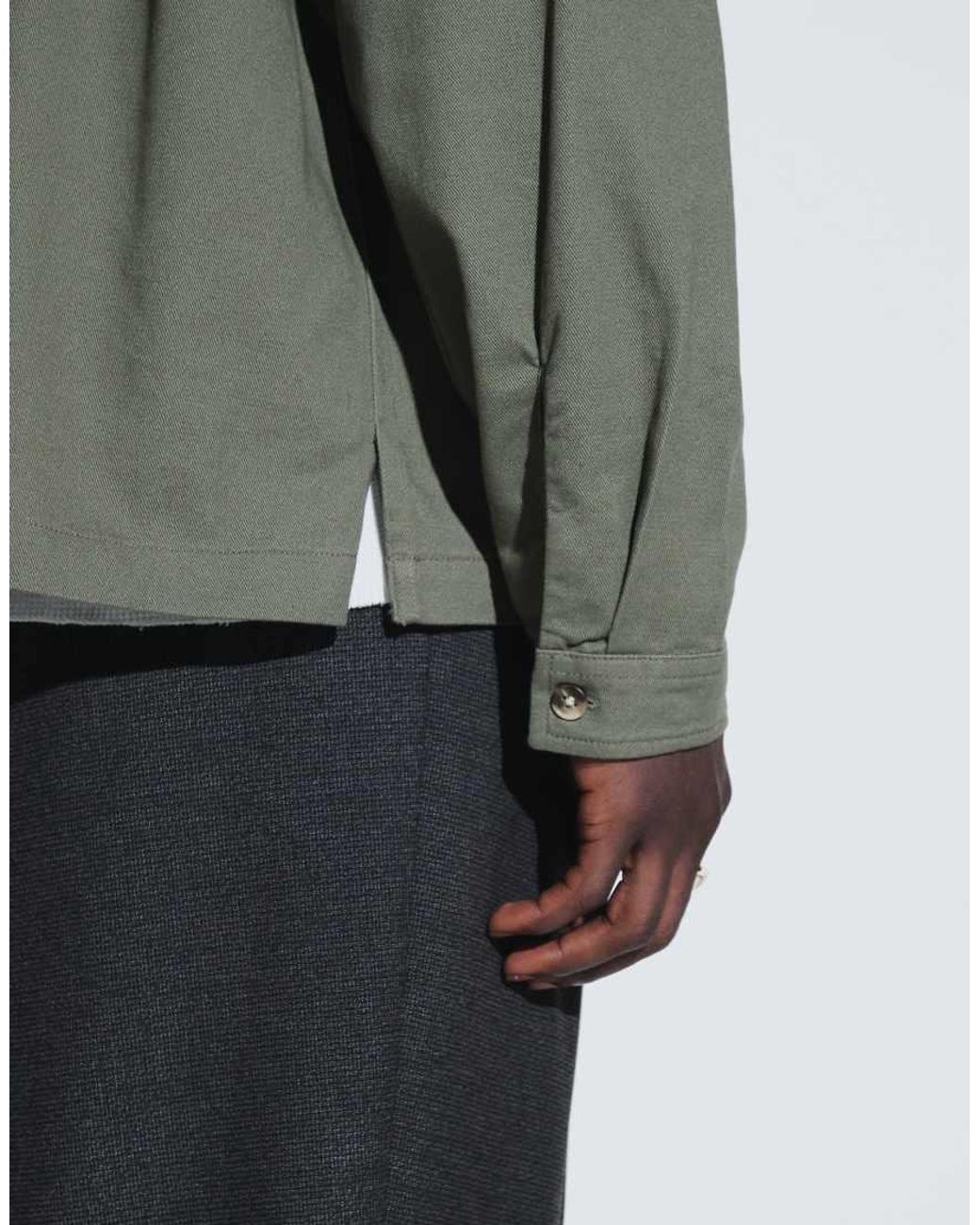 ASOS Green Oversized Rugby Shirt With Zip for men