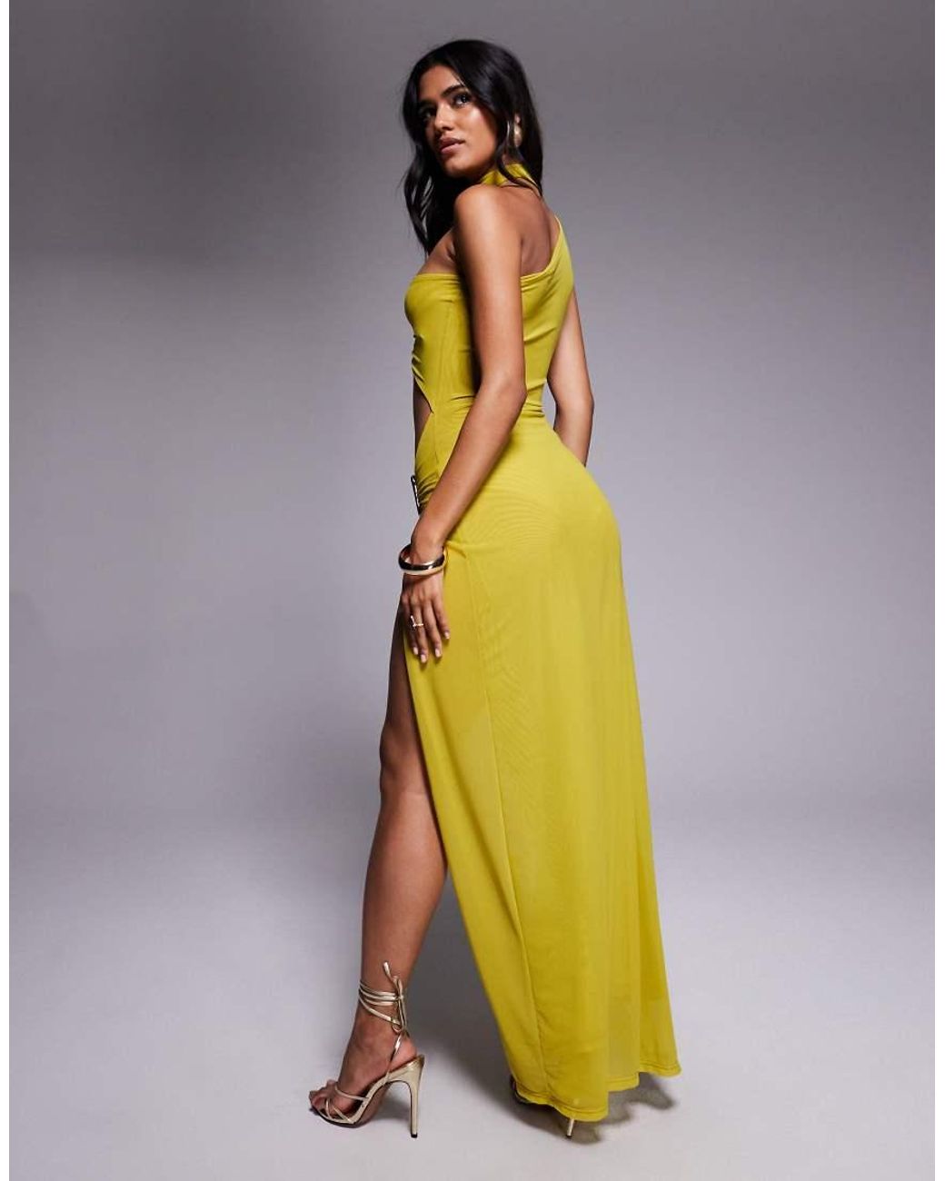 SIMMI Metallic Brooklyn Trim Detail Maxi Dress