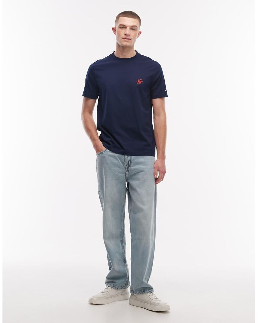 Tommy Hilfiger Blue Script Monogram T-Shirt for men